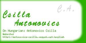 csilla antonovics business card